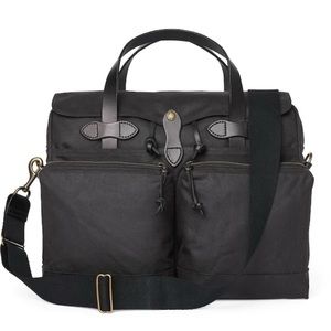 Filson 24 hour tin cloth briefcase, Black